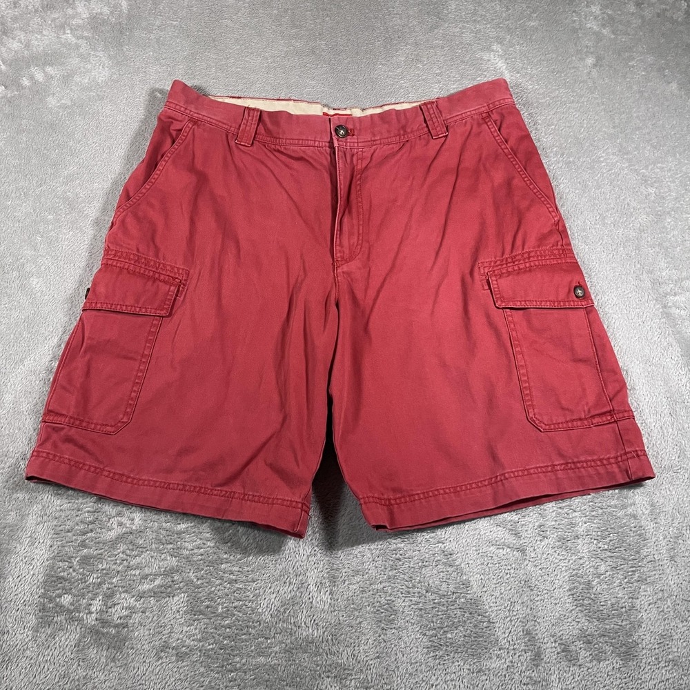 IZOD‎ Mainfloor Cargo Shorts Mens 38 Red Classic Fit Pockets Outdoor Summer